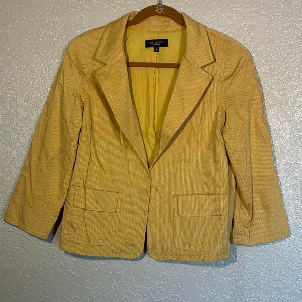 Talbots Women's Yellow and Tan Jacket